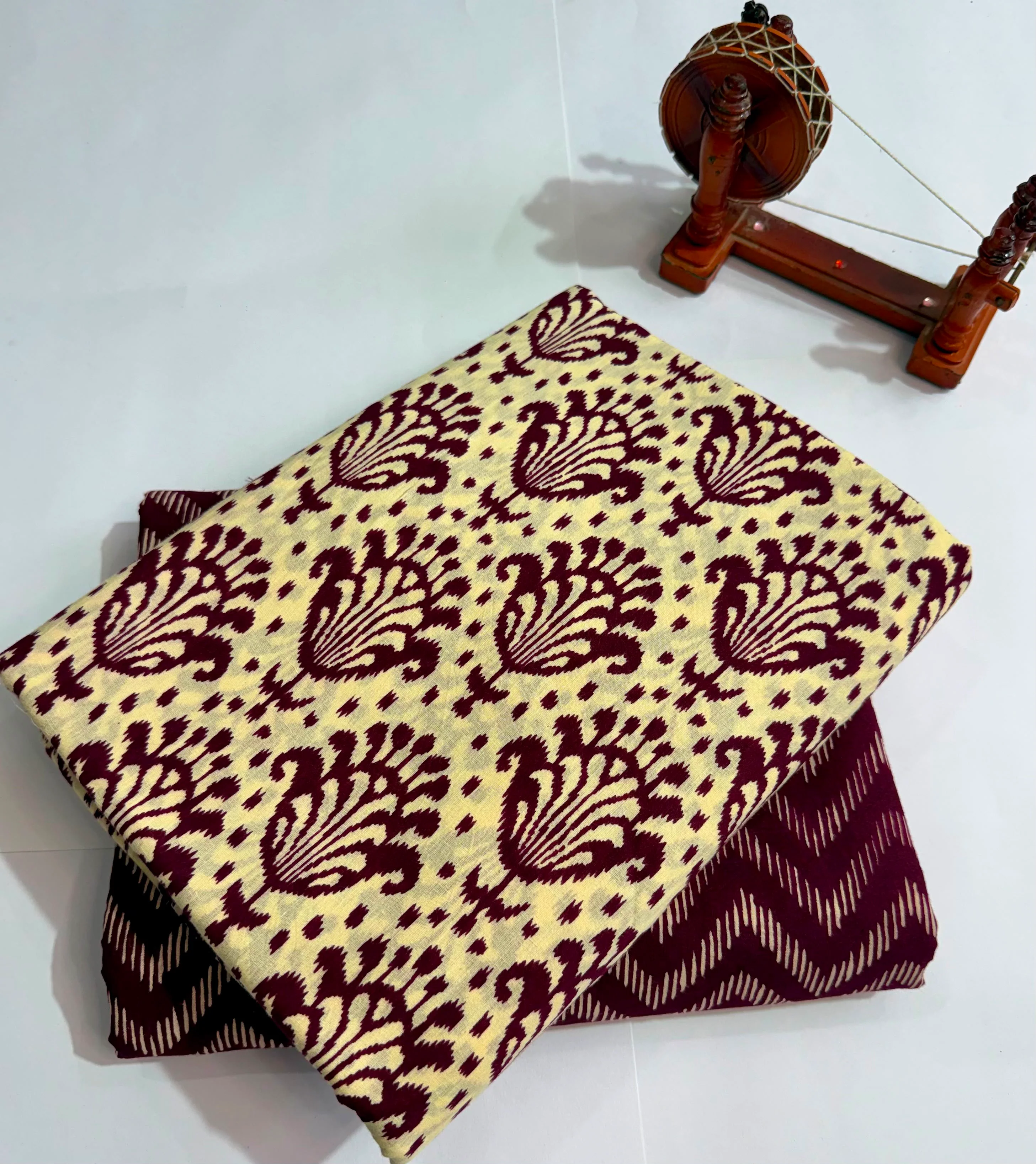 New hand block printed top and bottom