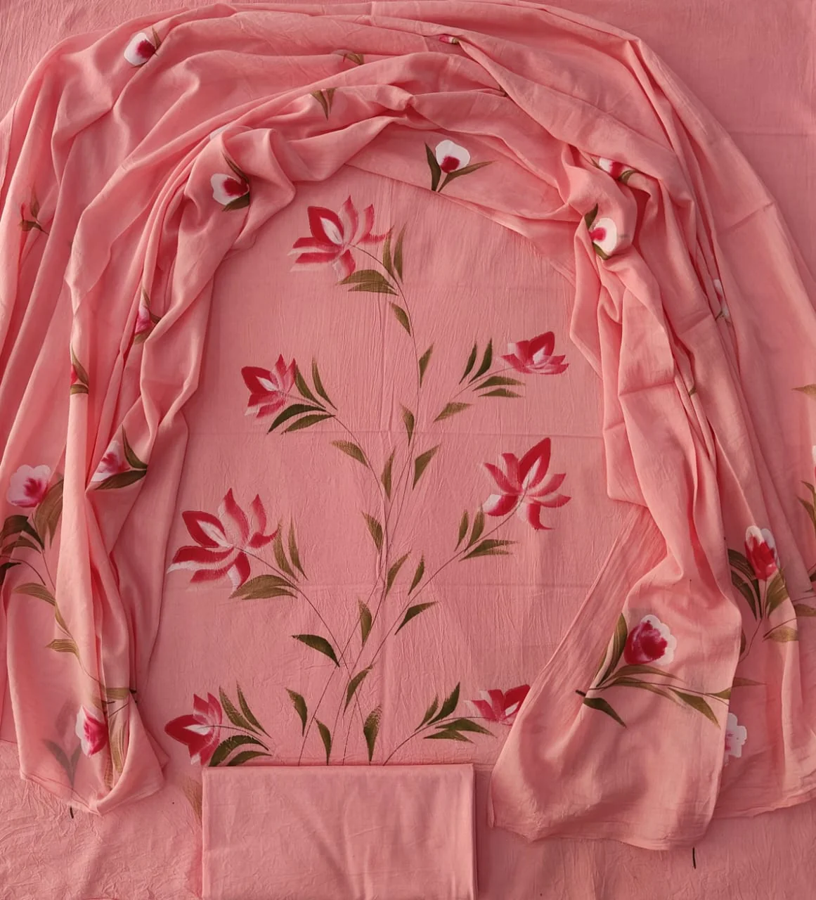 Exclusive Hand Block Cotton Suit With Cotton Dupatta(BFCOT52)