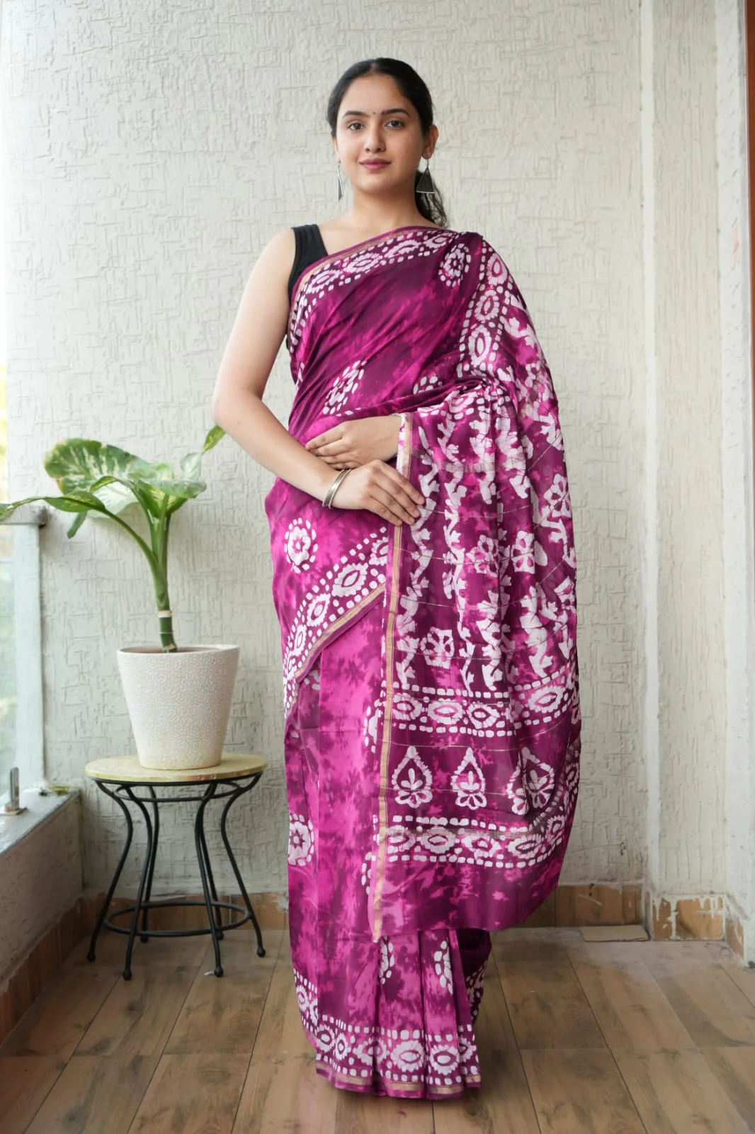 New Designer Hand Block Print Chanderi Silk Saree(BFCS44)