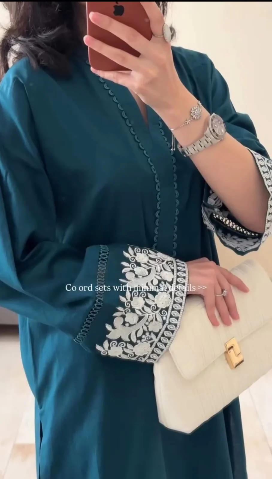 Teal Royale — Embroidered Co-ord Kurta - Image 3
