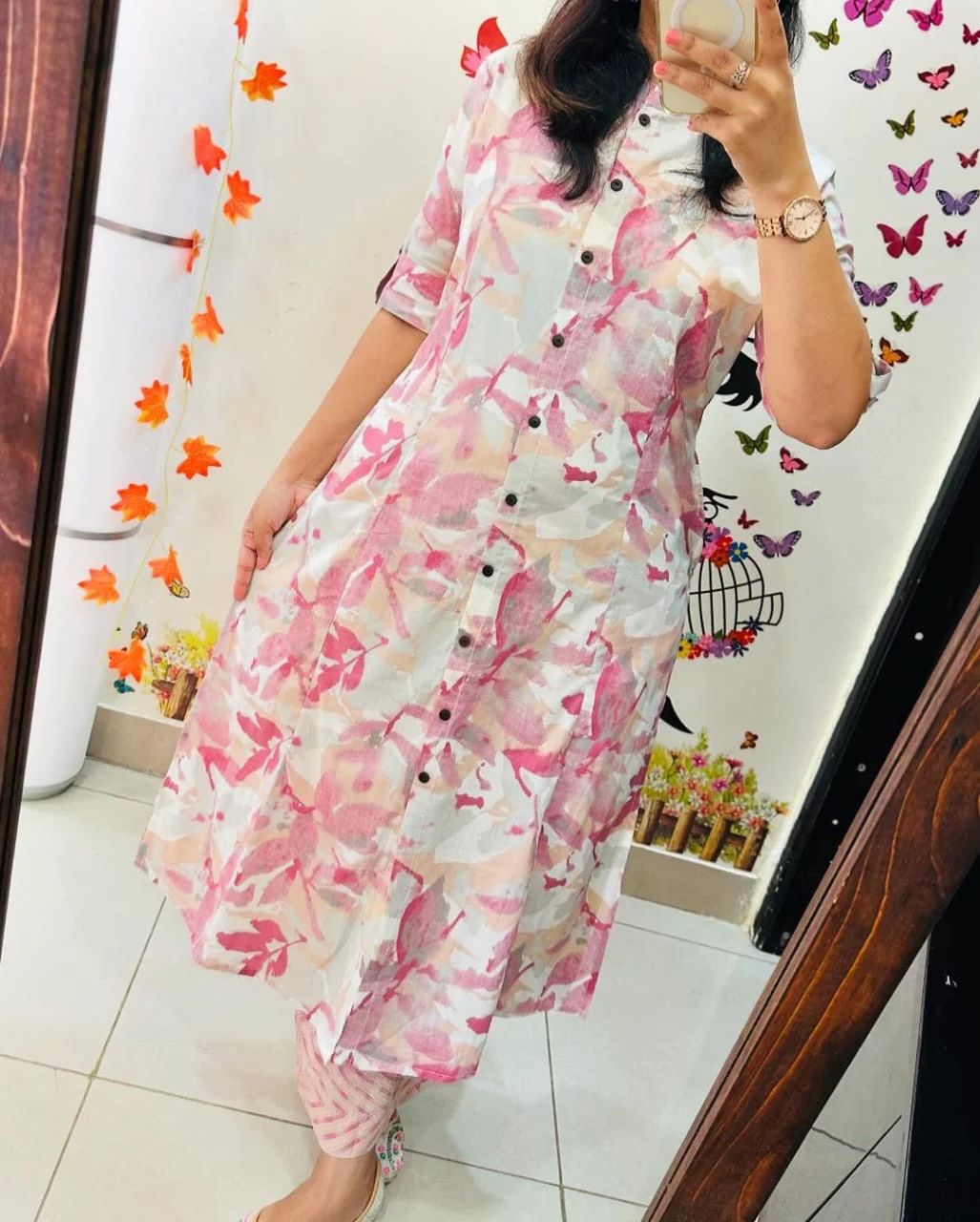 Launching Designer Co-erd set in Aline kurti pattern paired with Ankle length pant - Image 4
