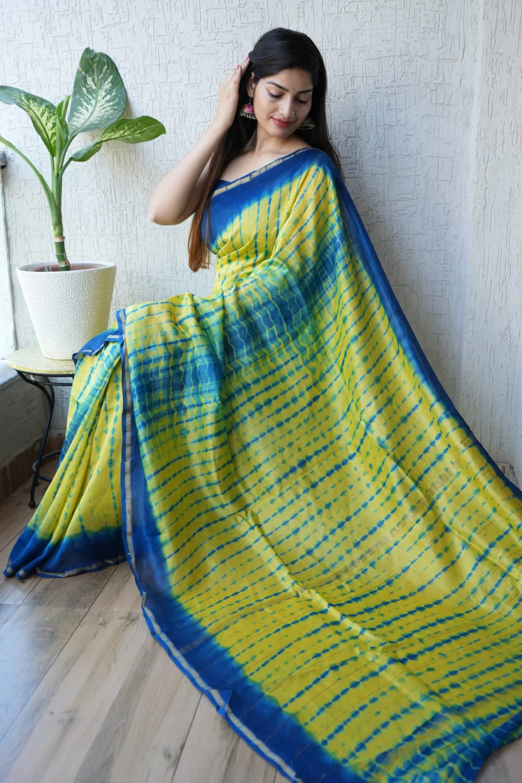 New Designer Hand Block Print Chanderi Silk Saree(BFCS73) - Image 2