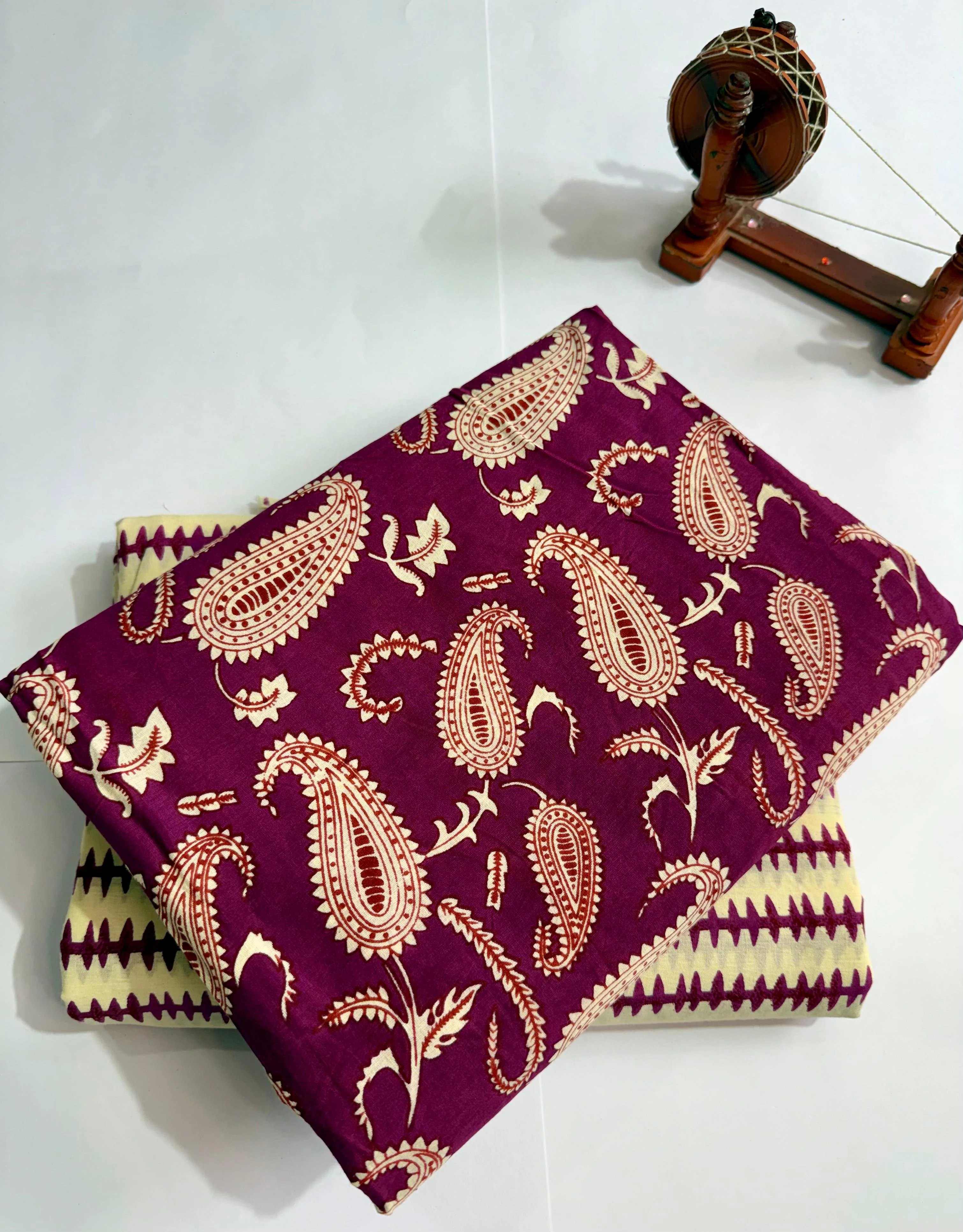 New hand block printed top and bottom