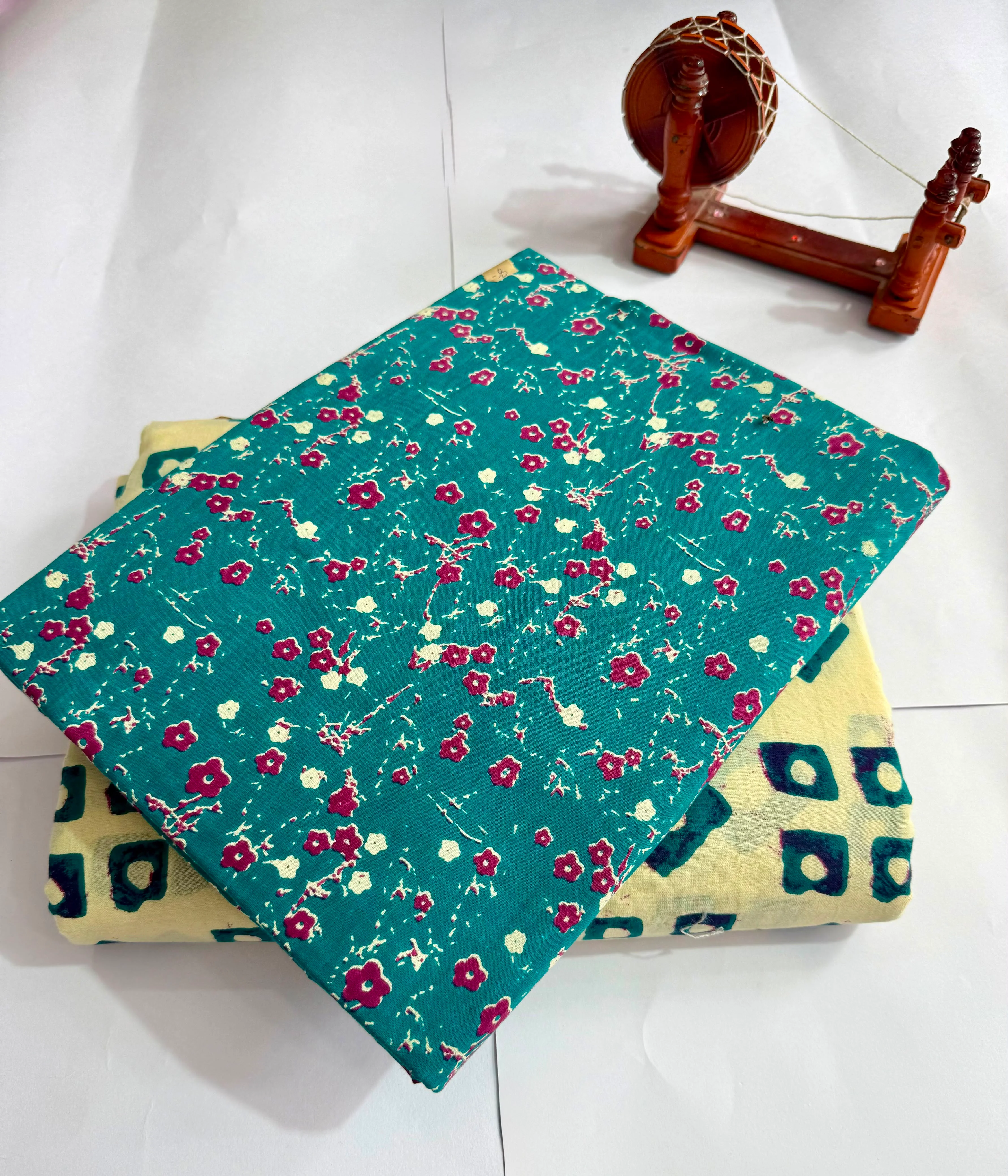 New hand block printed top and bottom